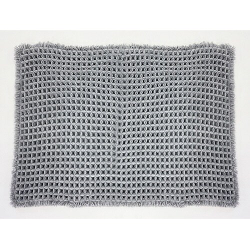 ワッフルバスマット 45×60cm グレ