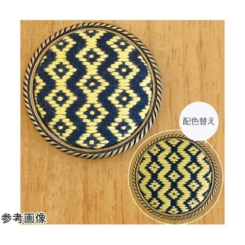こぎん刺しキット ブローチ 紺 OLY−