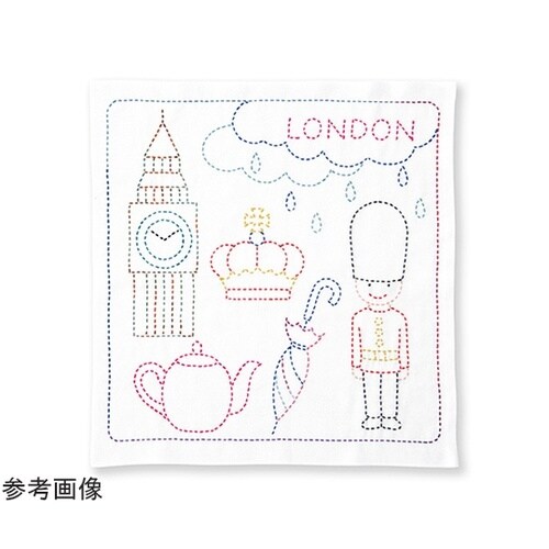 刺し子キット 世界を旅する花ふきん LO