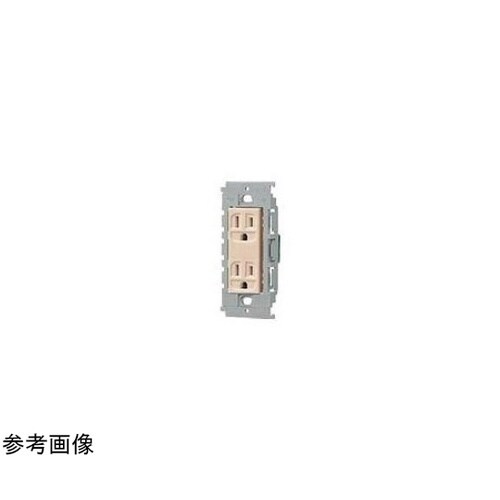埋込接地ダブルコンセント(絶縁枠付) W