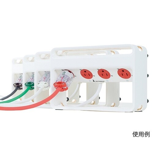 病院用タップ 商用電源用 赤 MKZ4