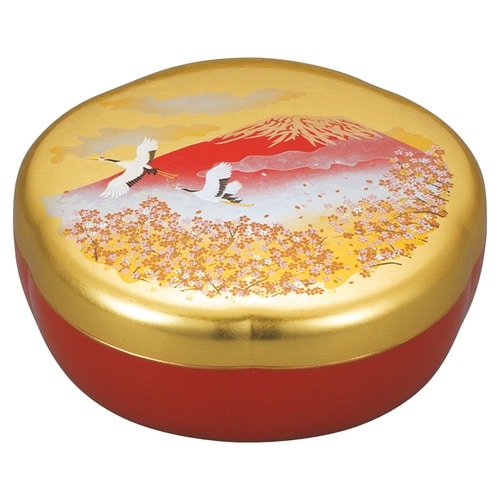 梅型菓子器 箔工芸飛翔富士