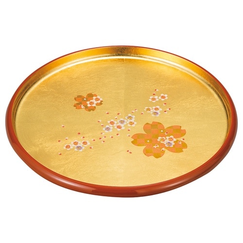 盆 10.0 丸盆 箔工芸桜ロマン