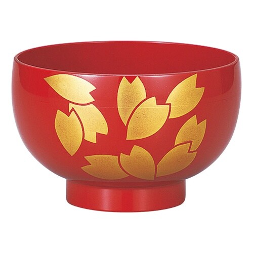 レンジほてい汁椀 花よしの 朱