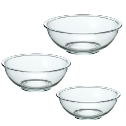 耐熱ガラスボウル3点セット15・18・21cm