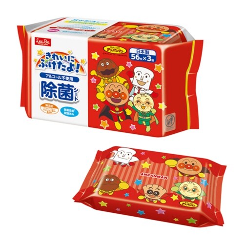 除菌シート ノンアルコール 56枚×3個組