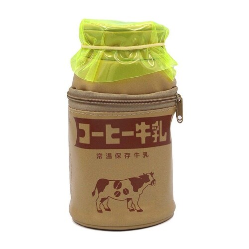 ペンケース みみちゃん堂 牛乳瓶ポーチ コーヒー