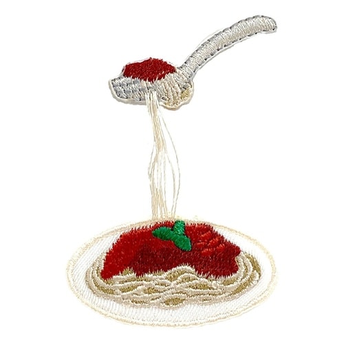 刺繍 のびーるワッペン パスタ