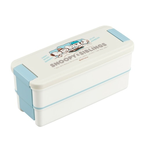 ランチボックス二段 650ml 仕切付 ピーナッツ