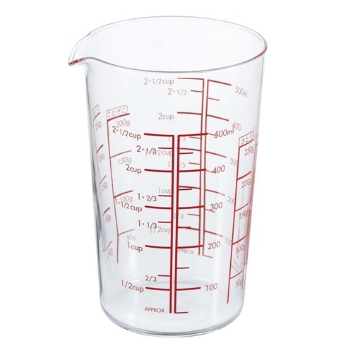 耐熱ガラス製メジャーカップ 500ml