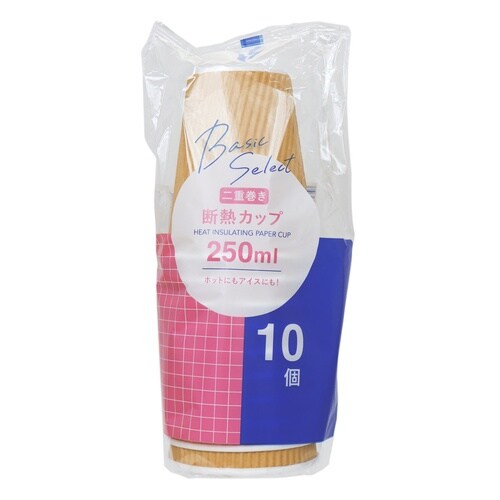 二重巻き断熱カップ250ml10枚