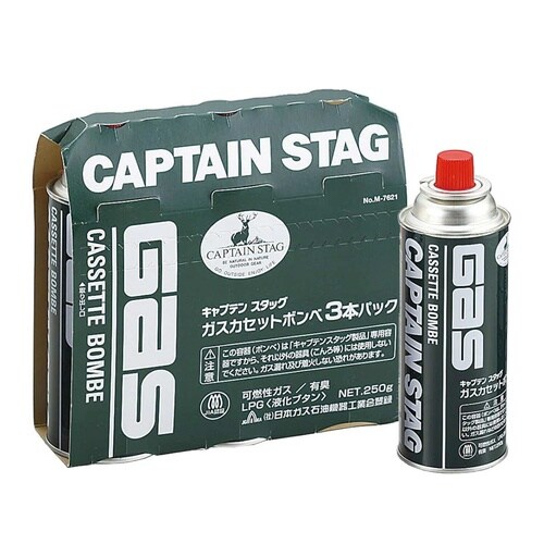 キャプテンスタッグ ガスカセットボンベ3本パック