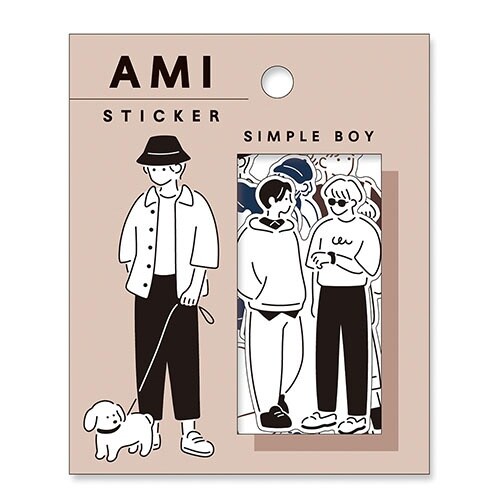 アミステッカーシンプルボーイ×10