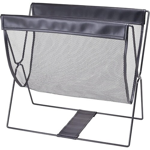 レザー調ハンモック型メッシュバスケット