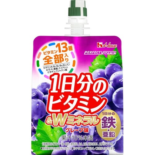 1日分のビタミン&ミネラルゼリーパウチ180g×6