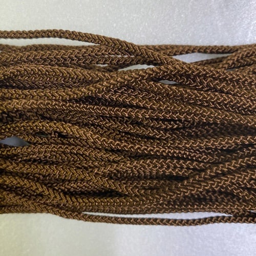 江戸打紐 太(5mm幅) 茶 5m