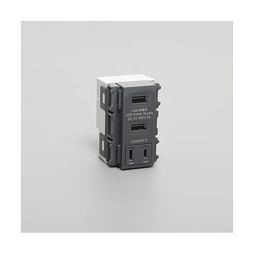 埋込USB給電コンセント灰 A210G