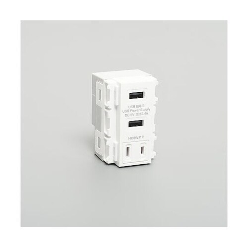 埋込USB給電コンセント白 A210W