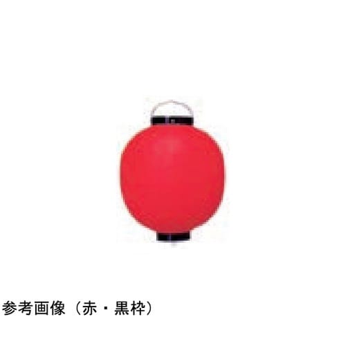 提燈 13号丸型ビニール 赤・黒枠 11
