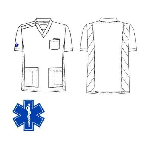*RT50620男女兼用上衣ネイビーL