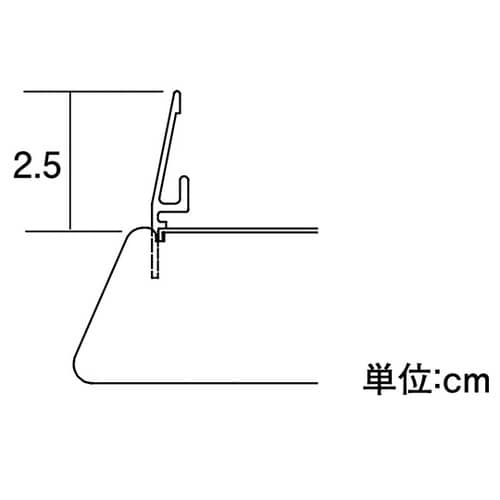 543−38 スライドレールA 90cm