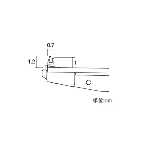 543−98 スライドレールB 75cm