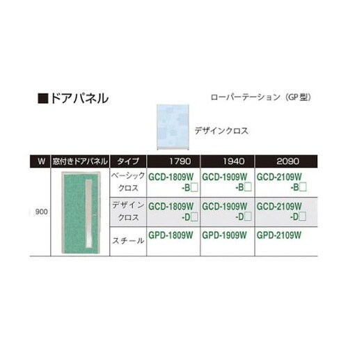GCD−1909W−D 窓なしドアパネル