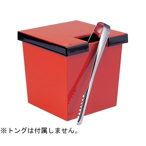 角ガリ入れ 朱渕黒(トング別) 8601