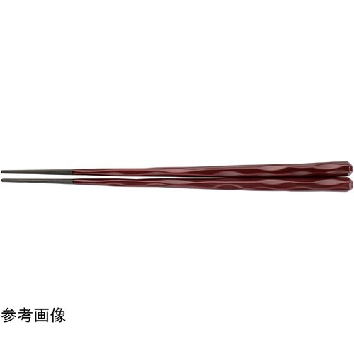 PBT22.5cm 六角一刀彫箸 溜 9