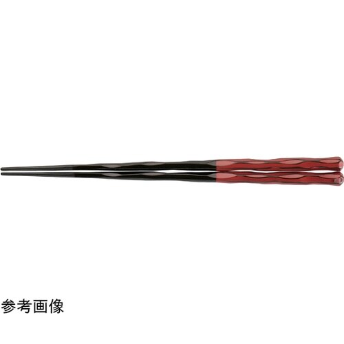 PBT22.5cm 六角一刀彫箸 根来