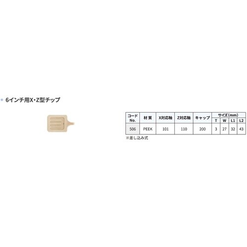 真空ピンセット用吸着チップ 6”用 No