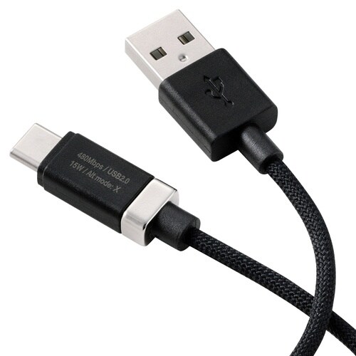 USB−AtoCケーブル 磁石固定 メッシュ 1m