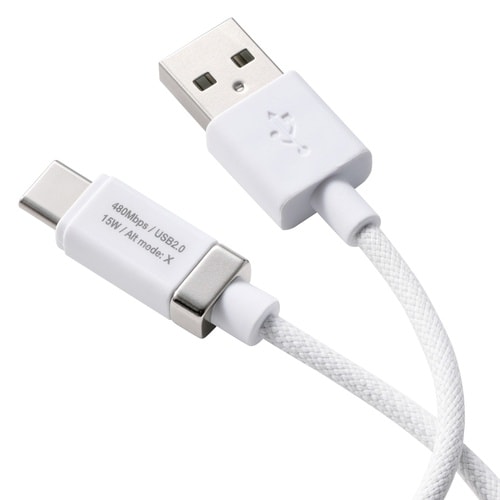 USB−AtoCケーブル 磁石固定 メッシュ 1m