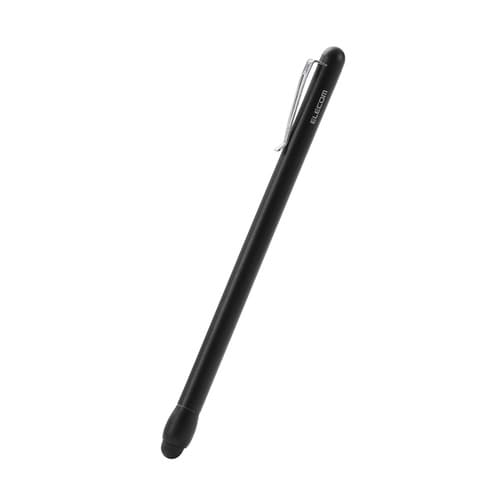 iPad対応 タッチペン シリコン先 極細軽量 黒