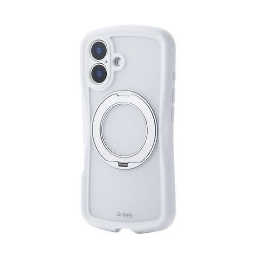 iPhone16 ケース Grippy 回転 白