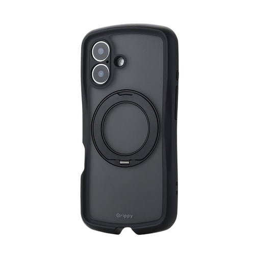 iPhone17 ケース Grippy 回転 黒