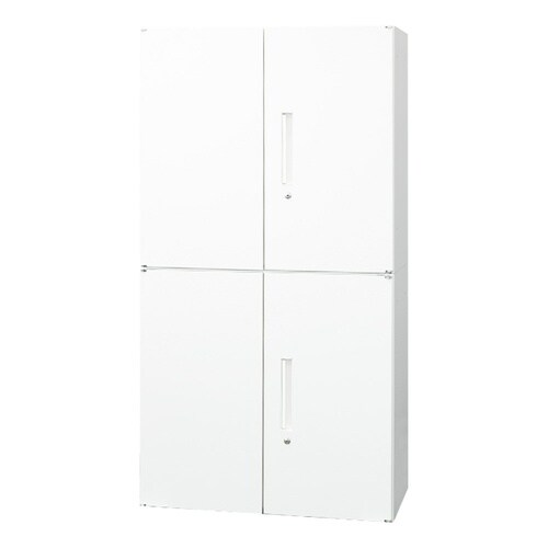 両開書庫2台セット2段 800×400 WH
