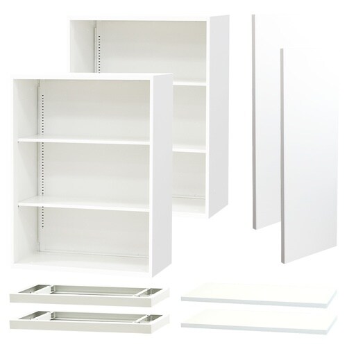 オープン書庫3段カウンター1650 WH/天板WH
