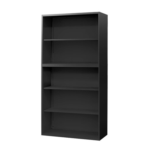オープン書庫2段3段 H1860 セット ブラック