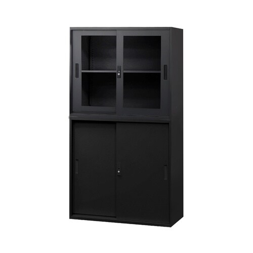 引戸アクリル2段スチール3段セット H1630BK