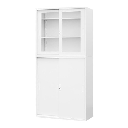 引戸アクリル3段スチール3段セットH1990 WH
