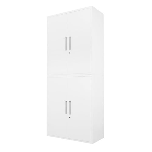両開書庫3段 2台セット鍵付900×400 WH