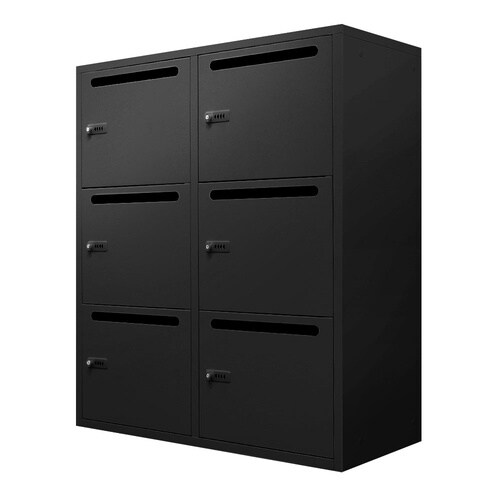 6人用パーソナルロッカーダイヤル900×400BK