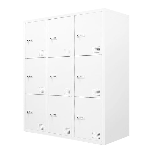 9人用ロッカー ダイヤル錠 900×400 WH