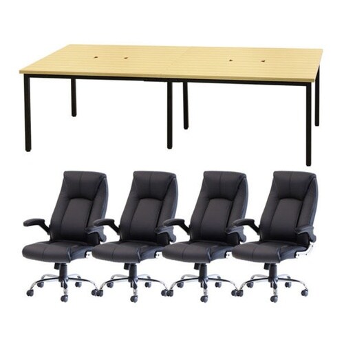 フリアドデスクLYSチェアセット 4人用 NABK
