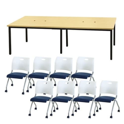 フリアドデスクRapNチェアセット 8人用NANV