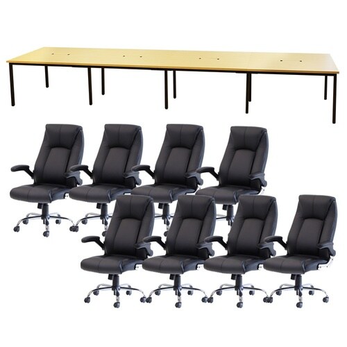 フリアドデスクLYSチェアセット 8人用 NABK