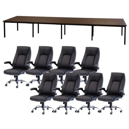 フリアドデスクLYSチェアセット 8人用 WNBK