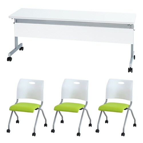 3人会議セットN180×45幕板付 WH WHGN