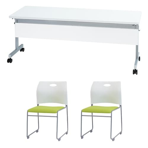 2人会議セットS180×60幕板付 WH WHGN
